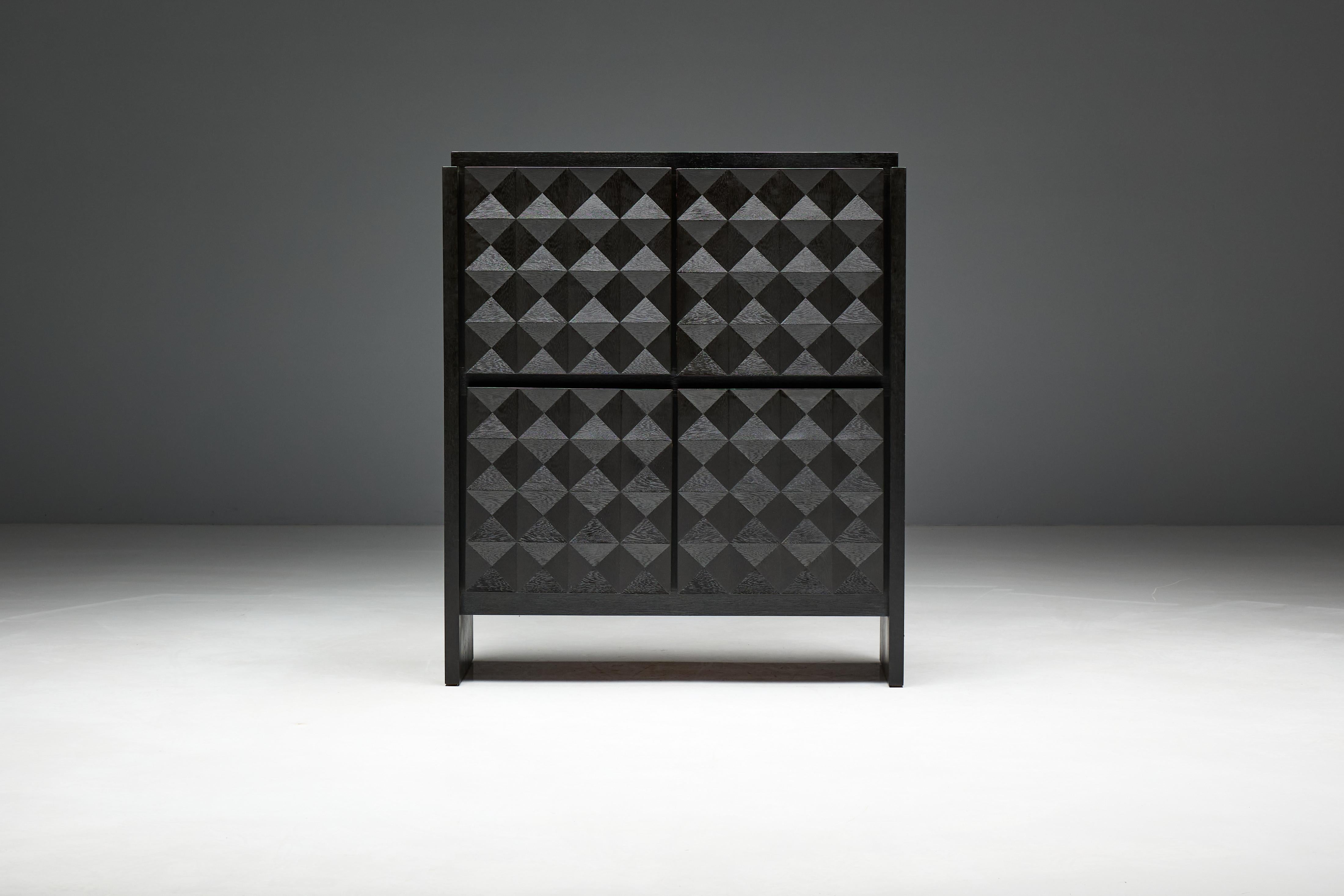 Late 20th Century Brutalist Cabinet by De Coene, Belgium, 1970s For Sale