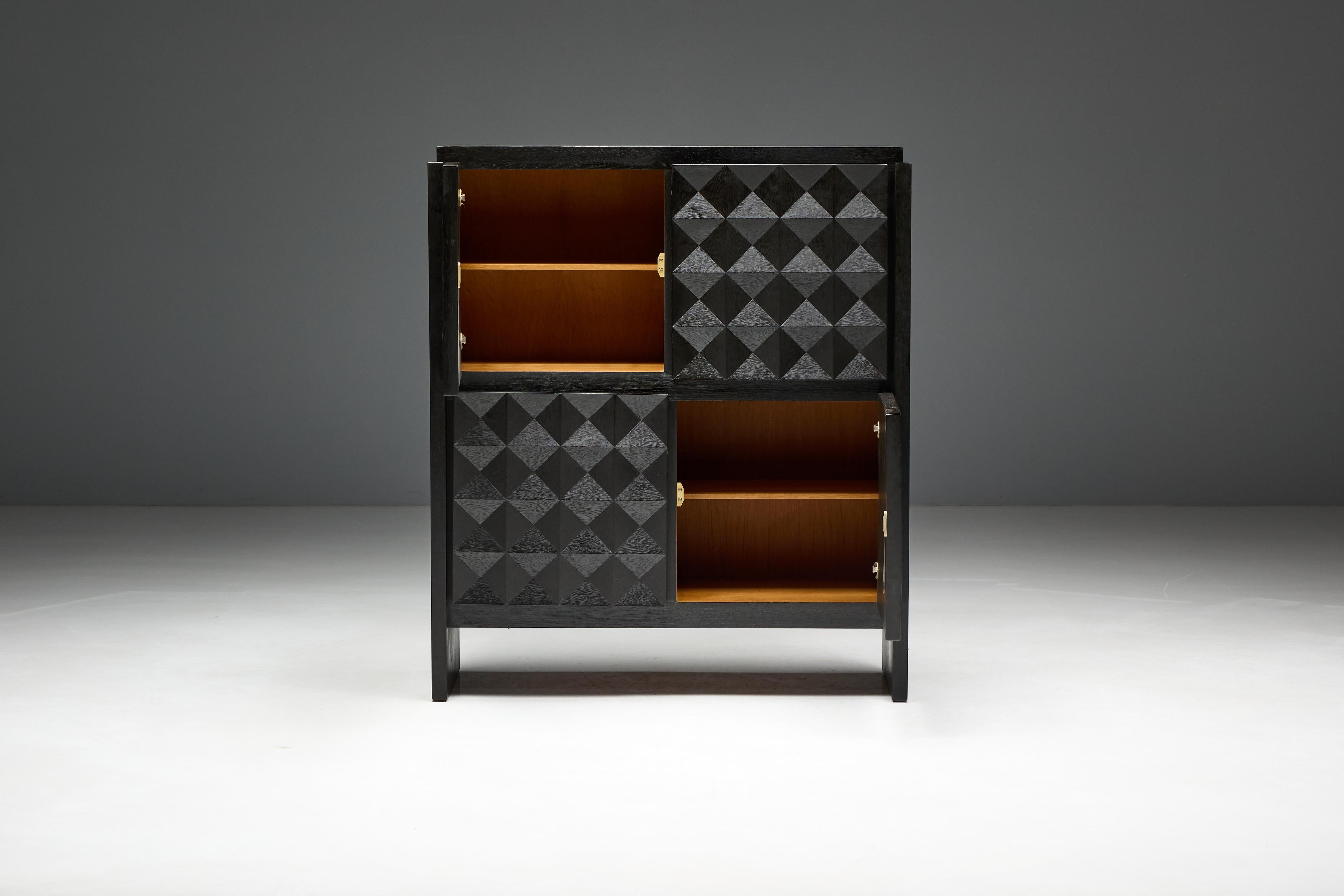Brutalist Cabinet by De Coene, Belgium, 1970s For Sale 2