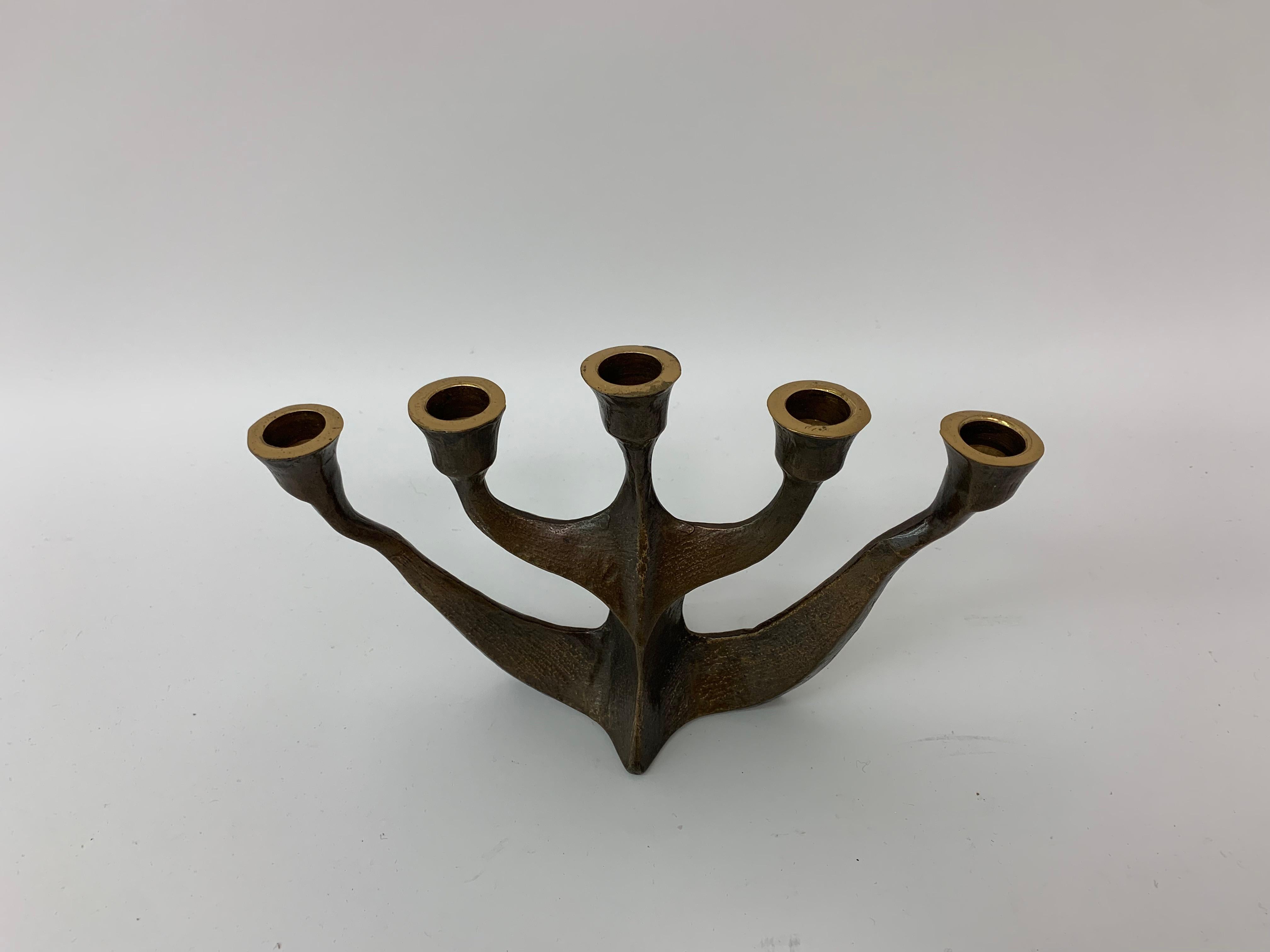 Brutalist Candle Holder by Horst Dalbeck, 1970s, Germany In Good Condition For Sale In Delft, NL