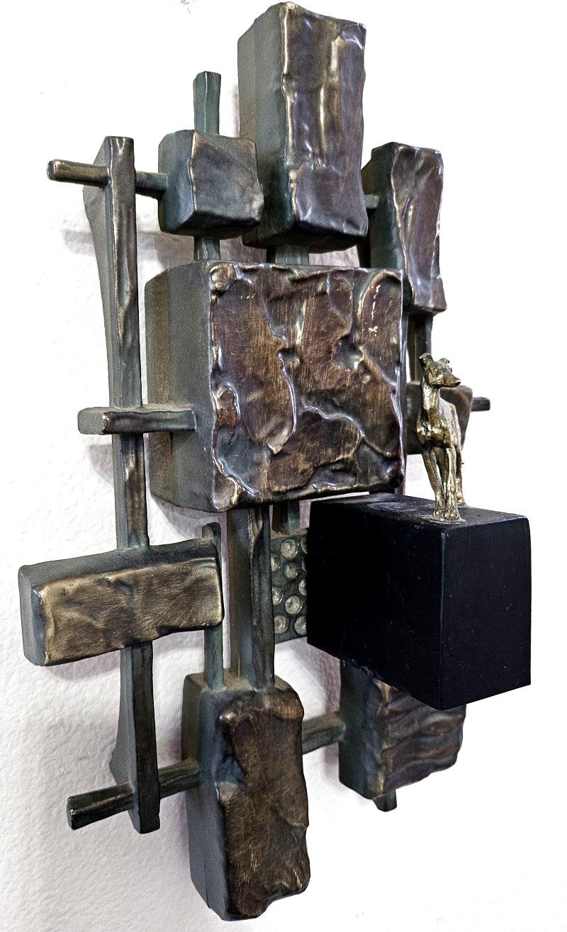 20th Century Brutalist Candle Sconce by Syroco - vintage, mid-century modern. For Sale