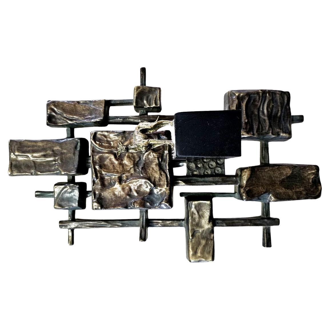 Brutalist Candle Sconce by Syroco - vintage, mid-century modern. CLOSING SALE
UPDATE: Due to agreement with 1stDibs, we'll be staying through the end of the year.
Mid-Century Modern Syroco Wall Hanging/Wall Sculpture. This piece is made to be a