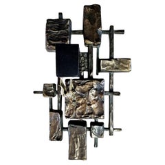 Brutalist Candle Sconce by Syroco - vintage, mid-century modern.