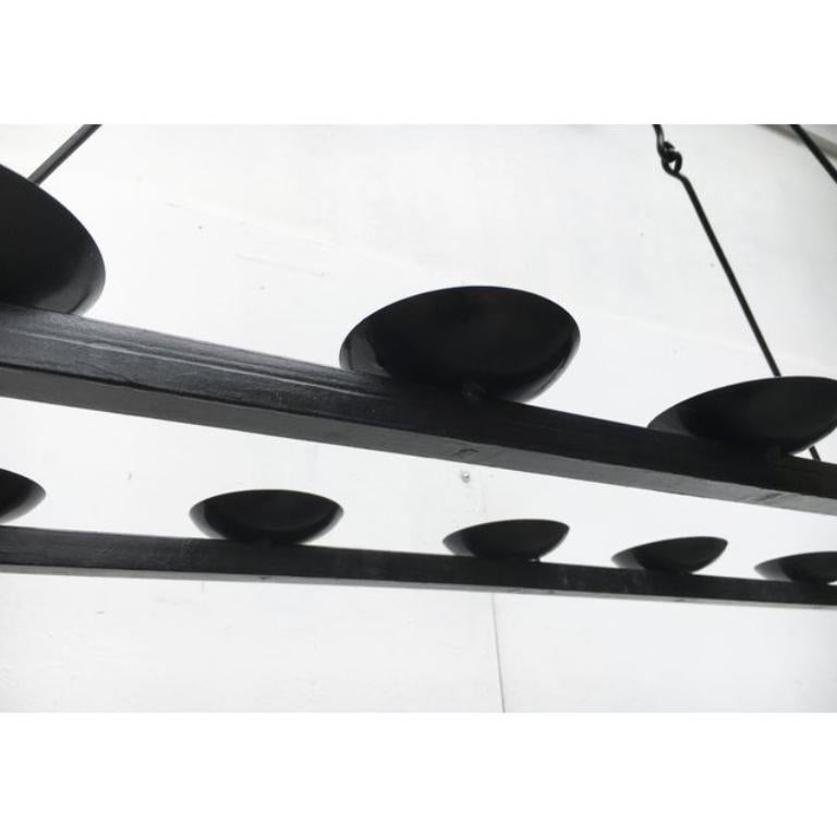 Lustre à chandelier brutaliste, 1970 en vente 4