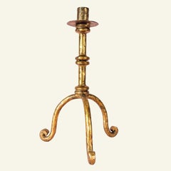 Candelabro Brutalista - Bronce dorado y patinado - Años 50