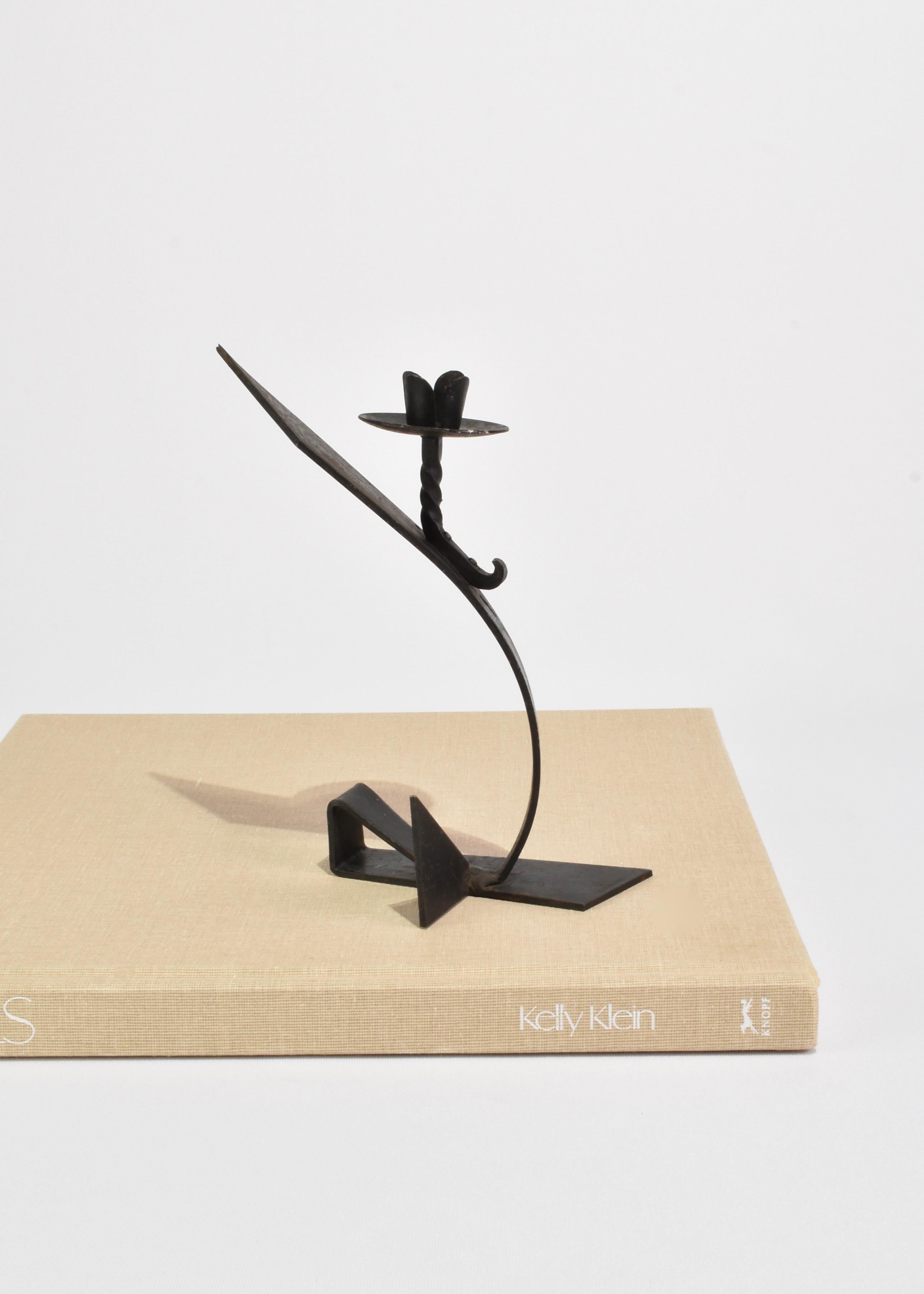 Metal Brutalist Candleholder Set For Sale