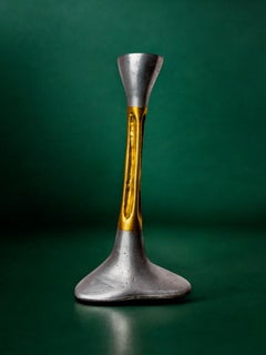 Chandelier brutaliste de David Marshall, bronze et aluminium, Espagne, années 1970.