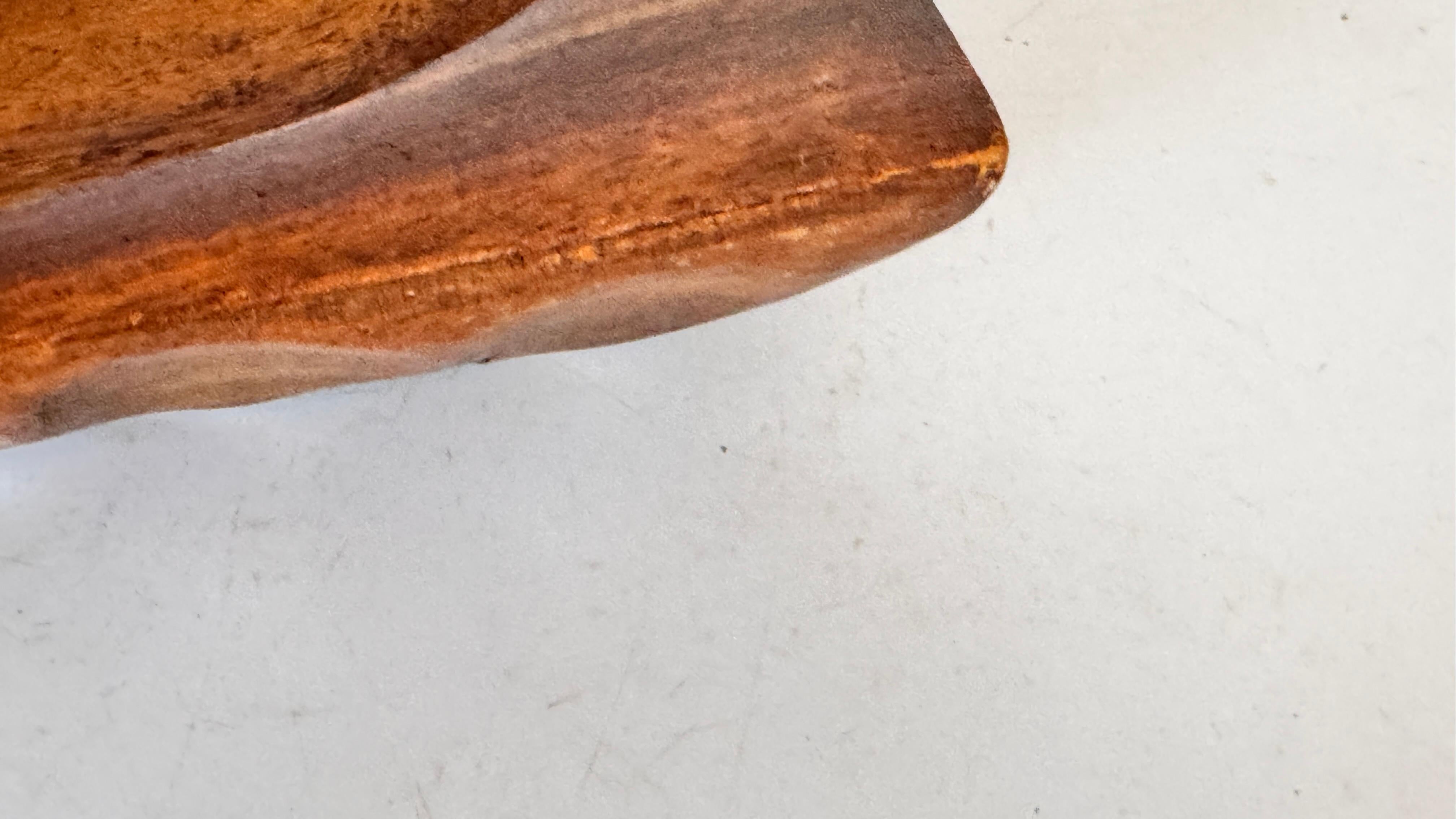 Vide poche Brutalist en Wood sculpté- Dans le style d'Alexandre Noll France 1950 en vente 1