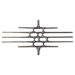Brutalist Cast Aluminum Door / Grille / Wall Sculpture 1960s