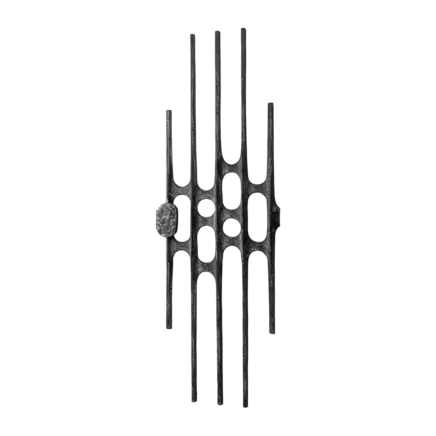 Brutalistische Türverkleidung aus Aluminiumguss, 1960er Jahre, im Stil von Paul Evans