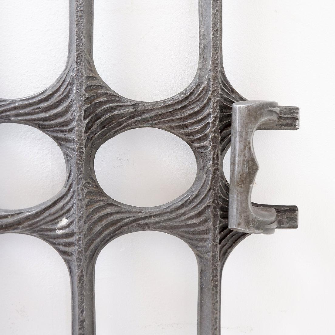 Brutalist Cast Aluminum Door Panel in the style of Paul Evans, 1960s For Sale 8