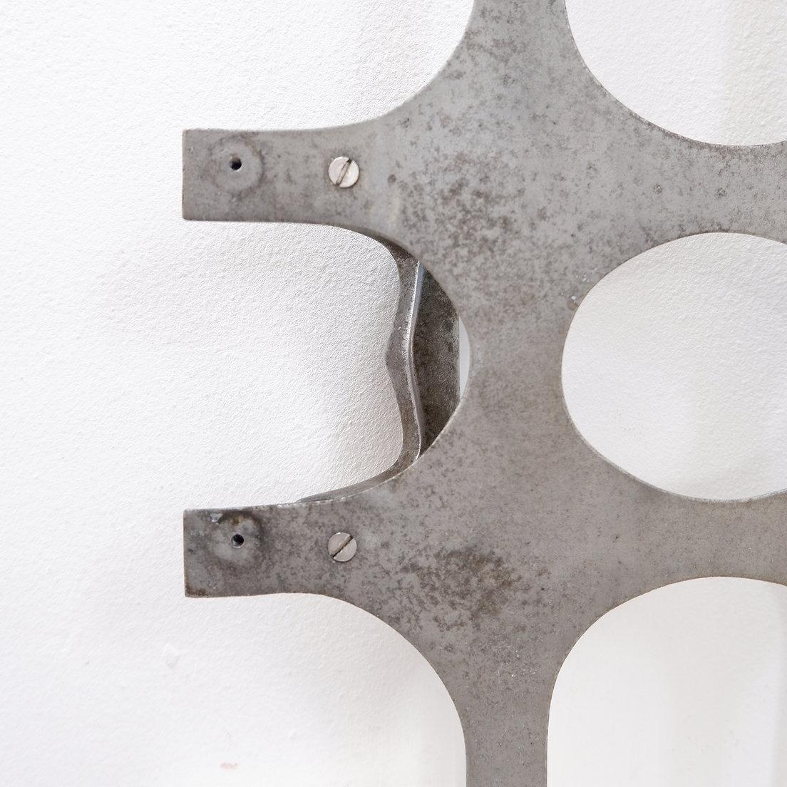 Brutalist Cast Aluminum Door Panel in the style of Paul Evans, 1960s For Sale 9