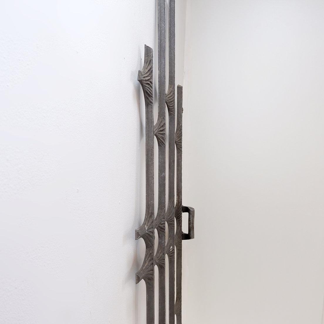 Brutalist Cast Aluminum Door Panel in the style of Paul Evans, 1960s For Sale 10