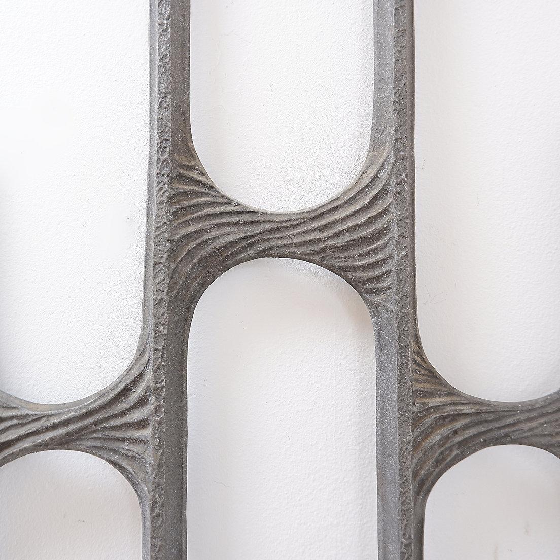 20th Century Brutalist Cast Aluminum Door Panel in the style of Paul Evans, 1960s For Sale