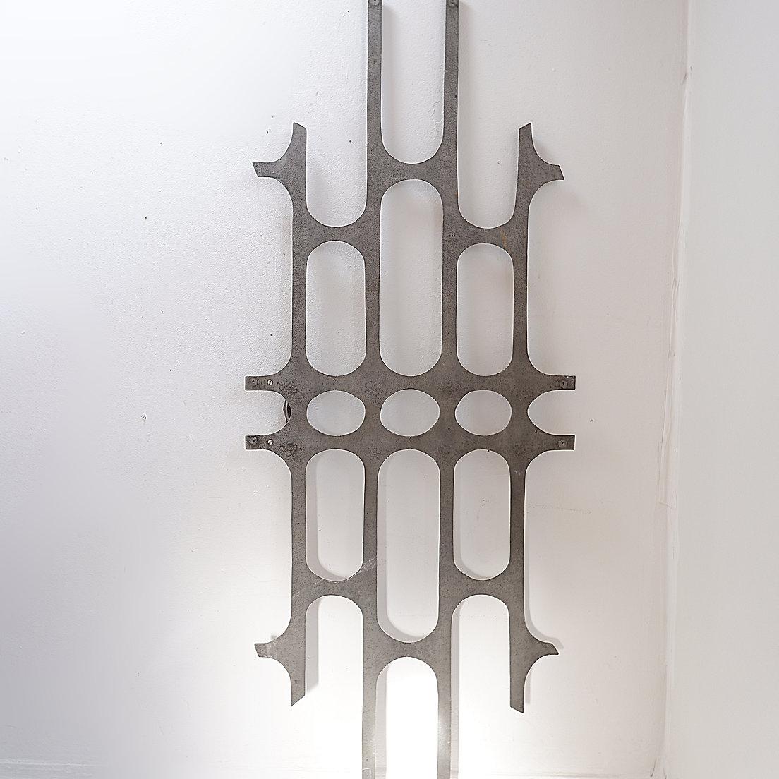 Brutalist Cast Aluminum Door Panel in the style of Paul Evans, 1960s For Sale 1