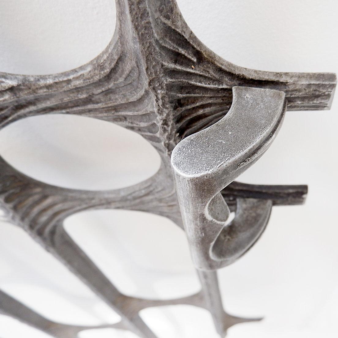 Brutalist Cast Aluminum Door Panel in the style of Paul Evans, 1960s For Sale 3