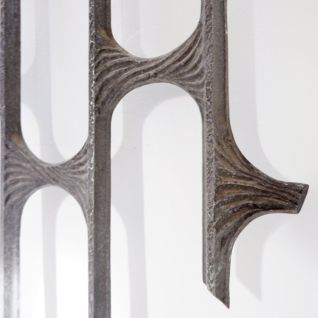 Brutalist Cast Aluminum Door Panel in the style of Paul Evans, 1960s For Sale 4