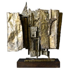 Brutalist Cast Bronze Sculpture, 1964