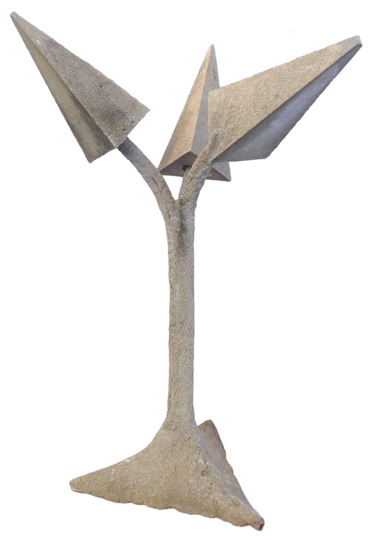 North American Brutalist Cast Concrete Abstract Sculpture For Sale