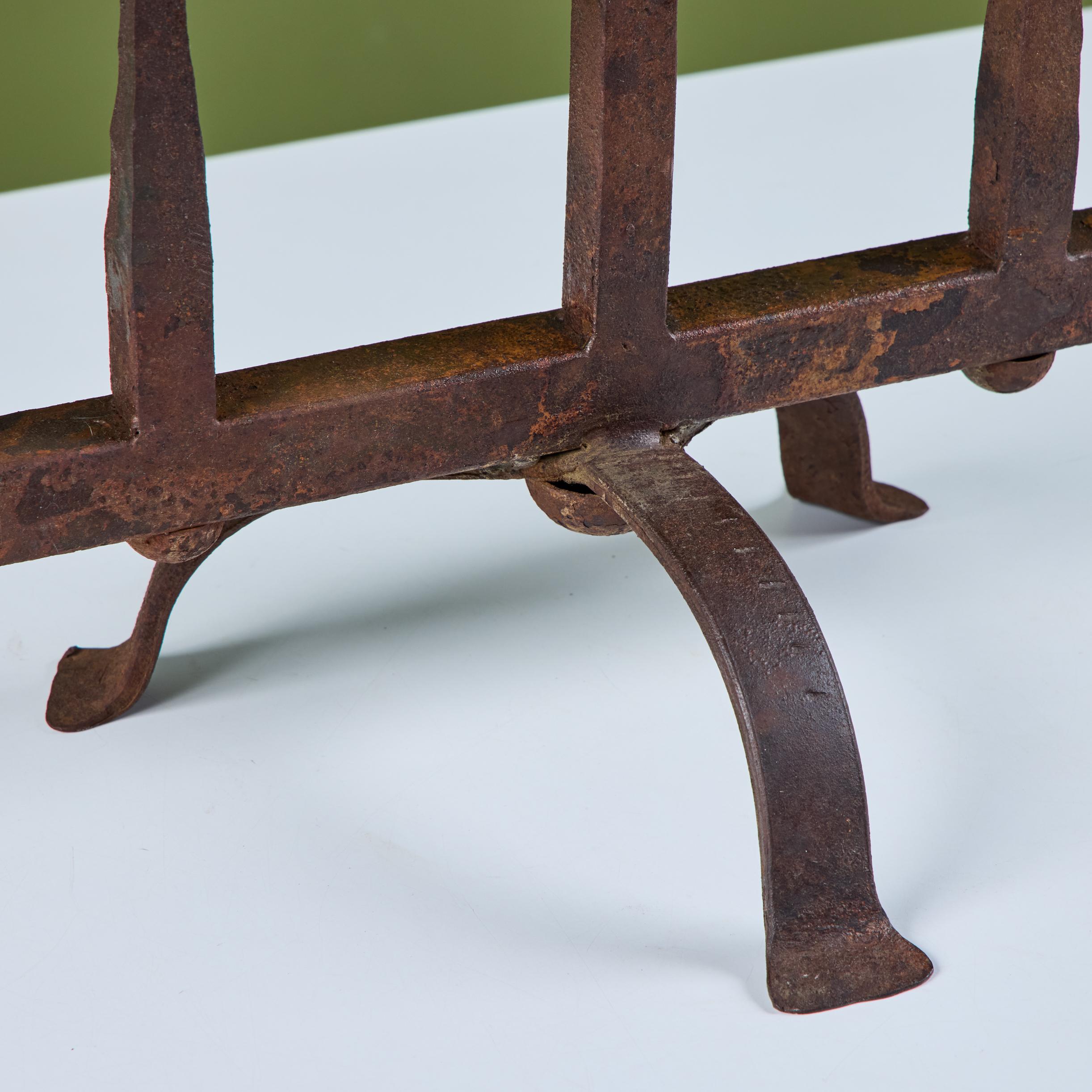 Brutalist Cast Iron Candelabra 8