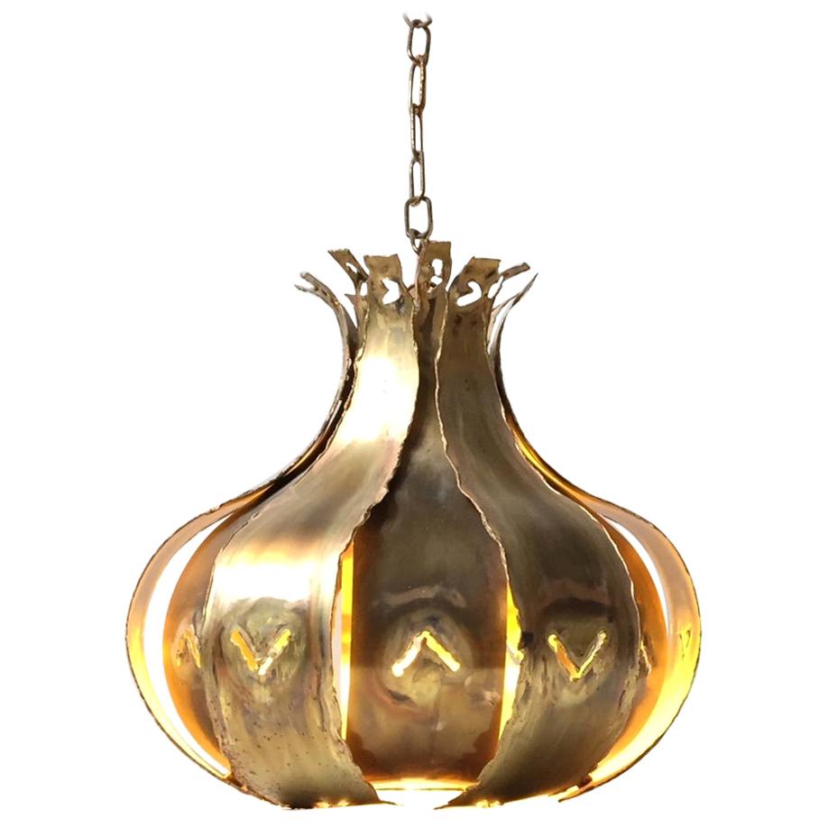 Brutalist Ceiling Lamp by Svend Aage Holm-Sørensen, 1960s For Sale