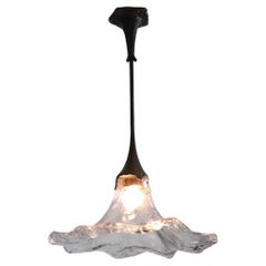 Lámpara de techo brutalista de bronce forjado de Lothar Klute, 2000