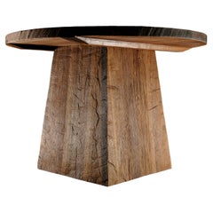 Brutalist Center Table N1 in Solid Oakwood, 'Custom Size'