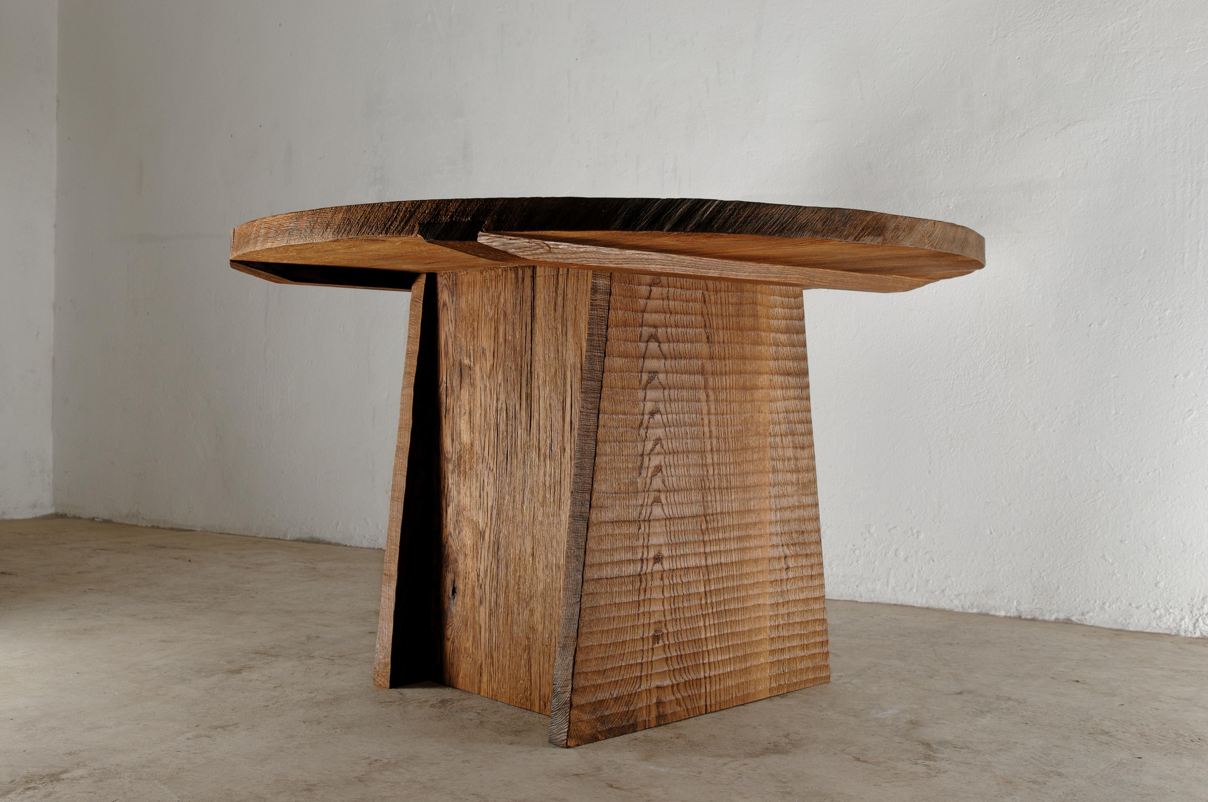 Brutalist center table N2 in Solid Oakwood

Dimensions: 
D. 100 x H. 76 cm

Unique piece made to order.

Founded by artist Denis Milovanov, SÓHA design studio conceives and produces furniture design and decorative objects in solid oak in an