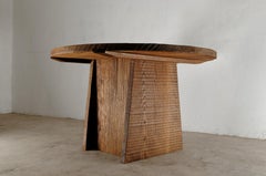 Mesa de centro Brutalista N2 en madera maciza de roble, 'Tamaño a medida'