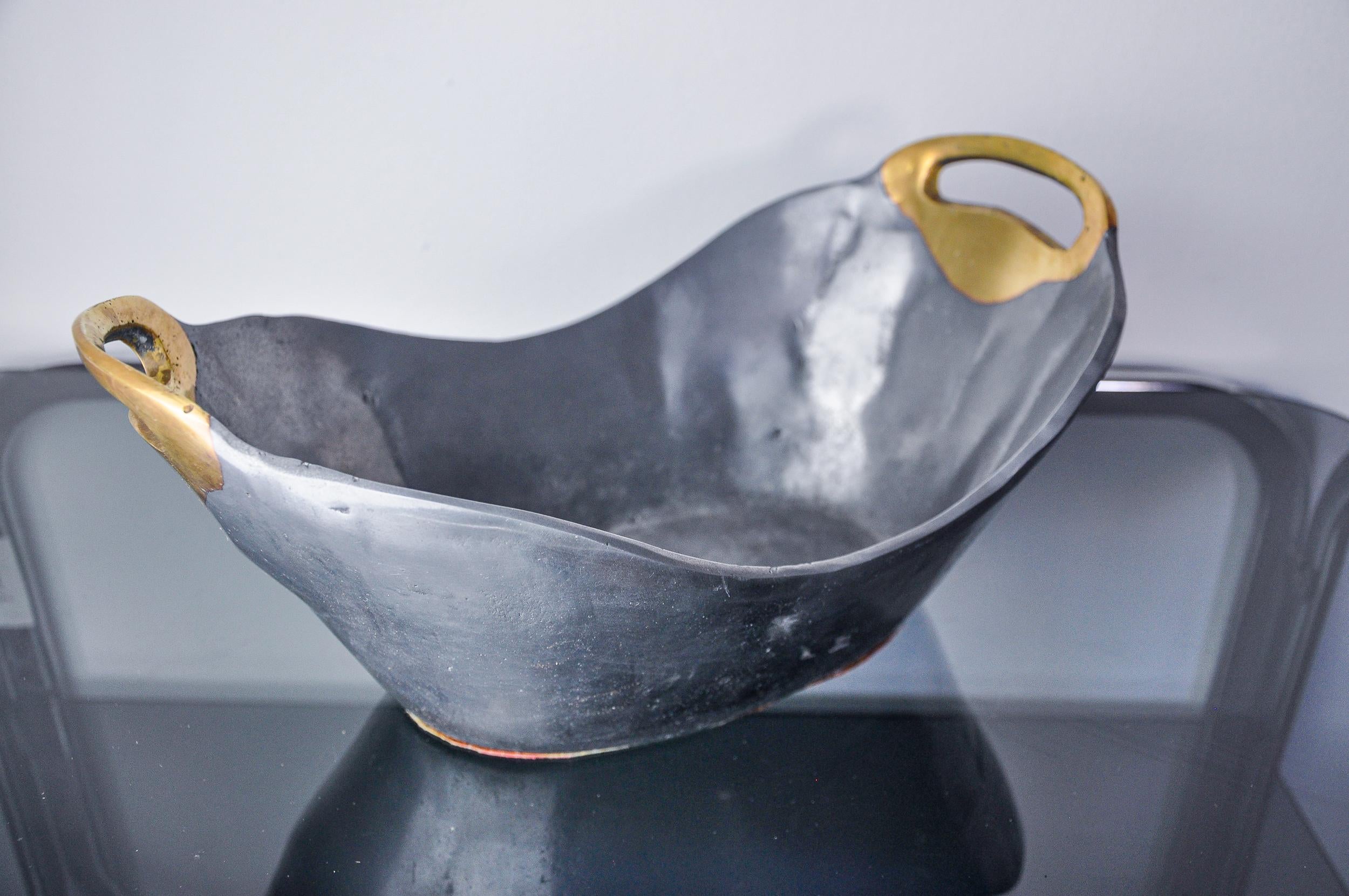 Bronze Brutalist centerpiece by Ardisur, bronze and aluminum, Spain, 1970 For Sale