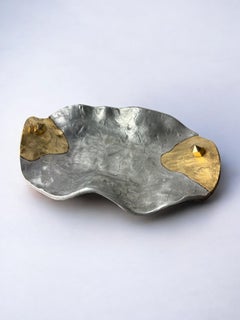 Brutalist Centerpiece by Art3, Handcrafted Bronze and Aluminum, 1970s