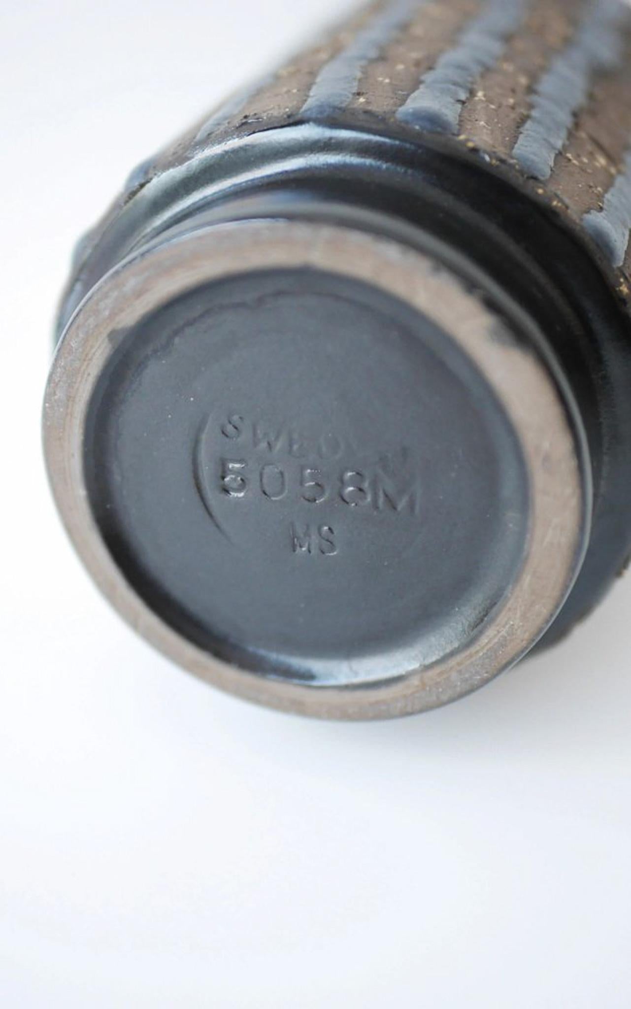 Ceramic Brutalist ceramic art vase 'Ringo'  by Mari Simmulson for Upsala Ekeby, Sweden For Sale