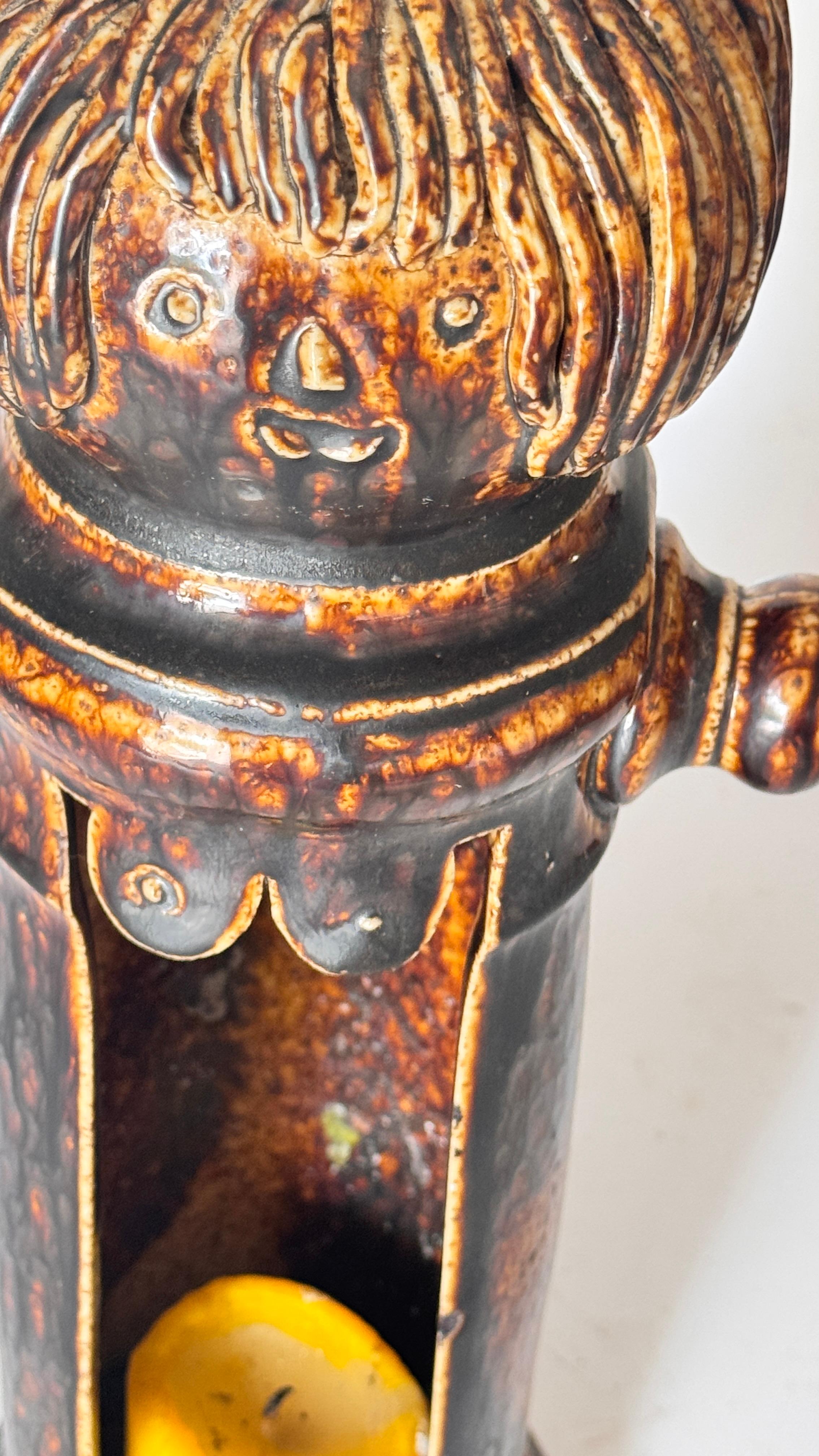 Brutalistischer Keramik-Kerzenhalter - Frankreich, 1960er Jahre im Angebot 5