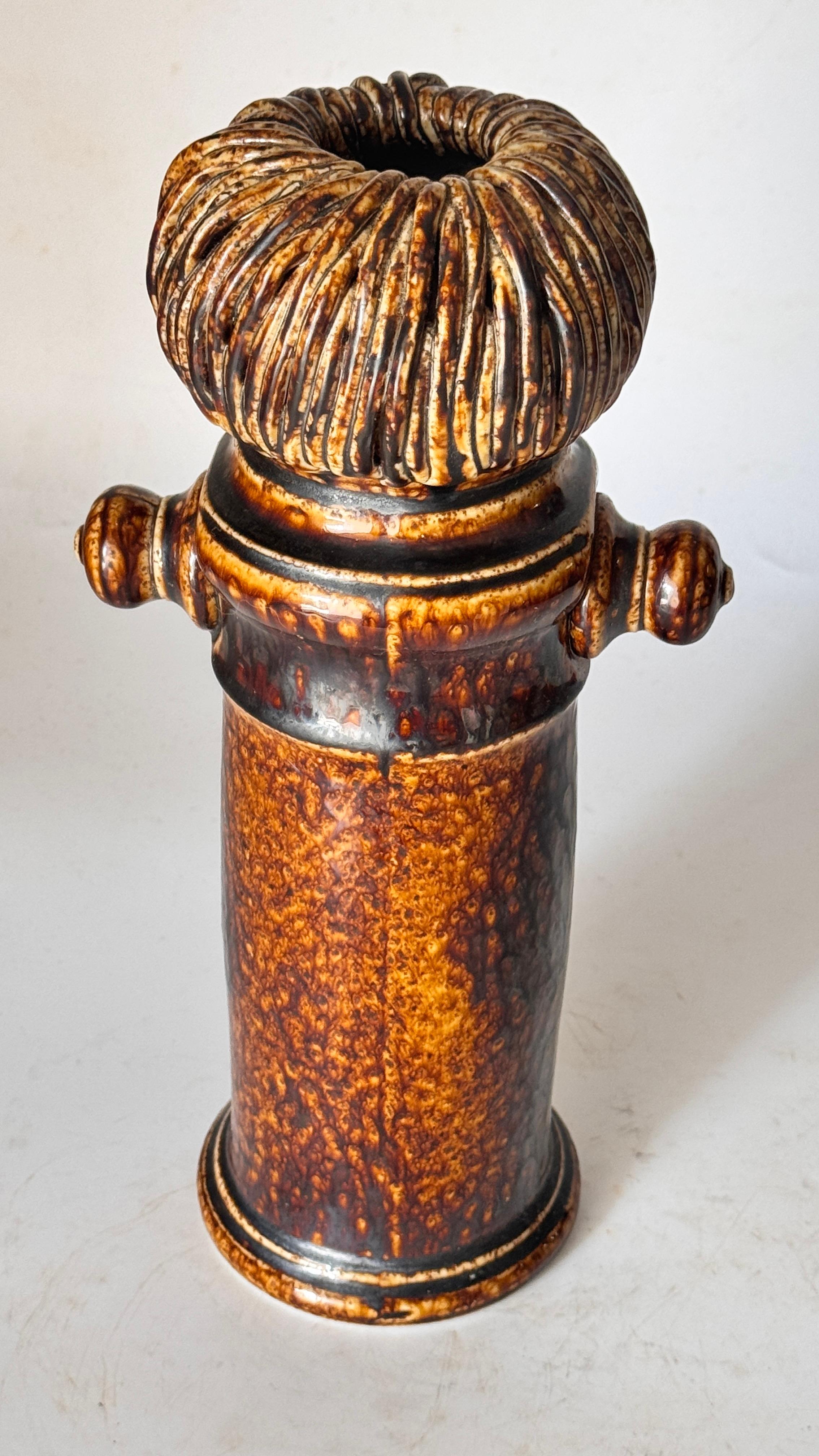 Brutalistischer Keramik-Kerzenhalter - Frankreich, 1960er Jahre im Angebot 9