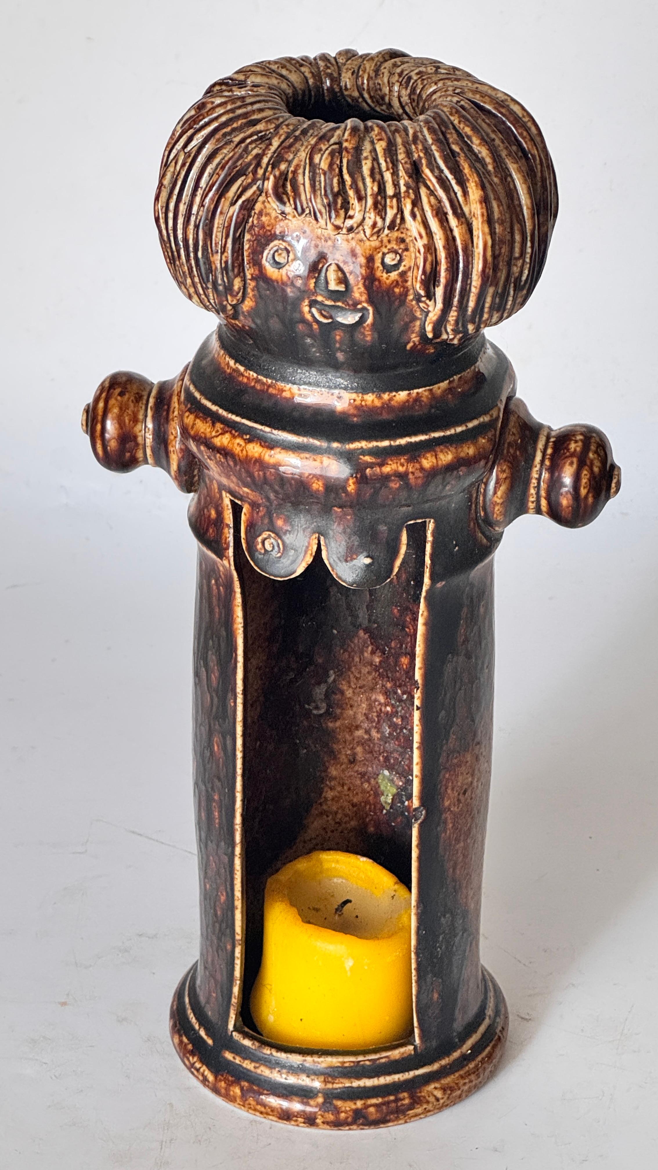 Brutalistischer Keramik-Kerzenhalter - Frankreich, 1960er Jahre im Zustand „Gut“ im Angebot in Auribeau sur Siagne, FR