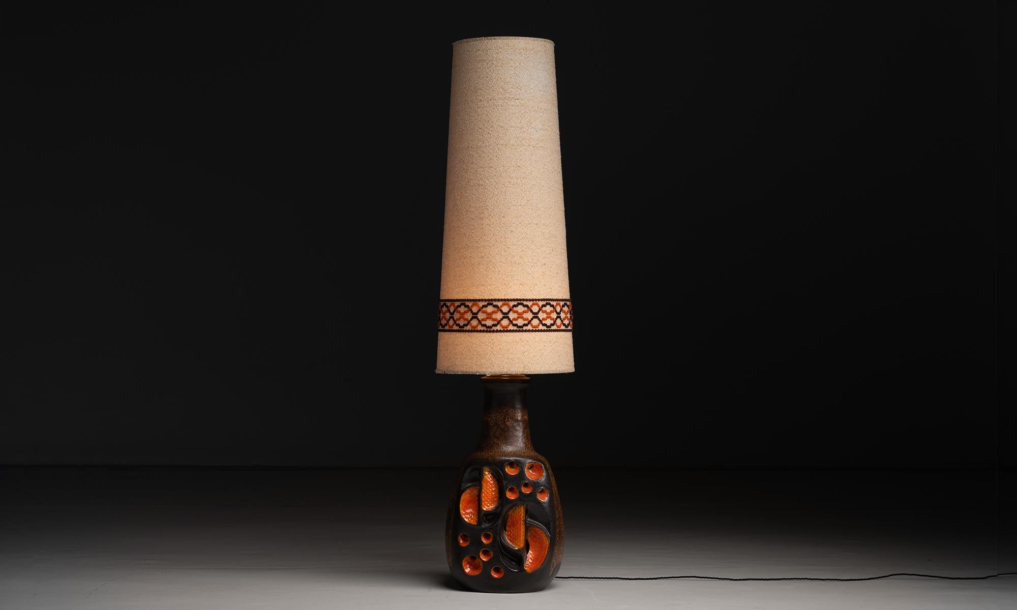 Brutalist Ceramic Lamp

France circa 1970

15”dia x 59.5”h