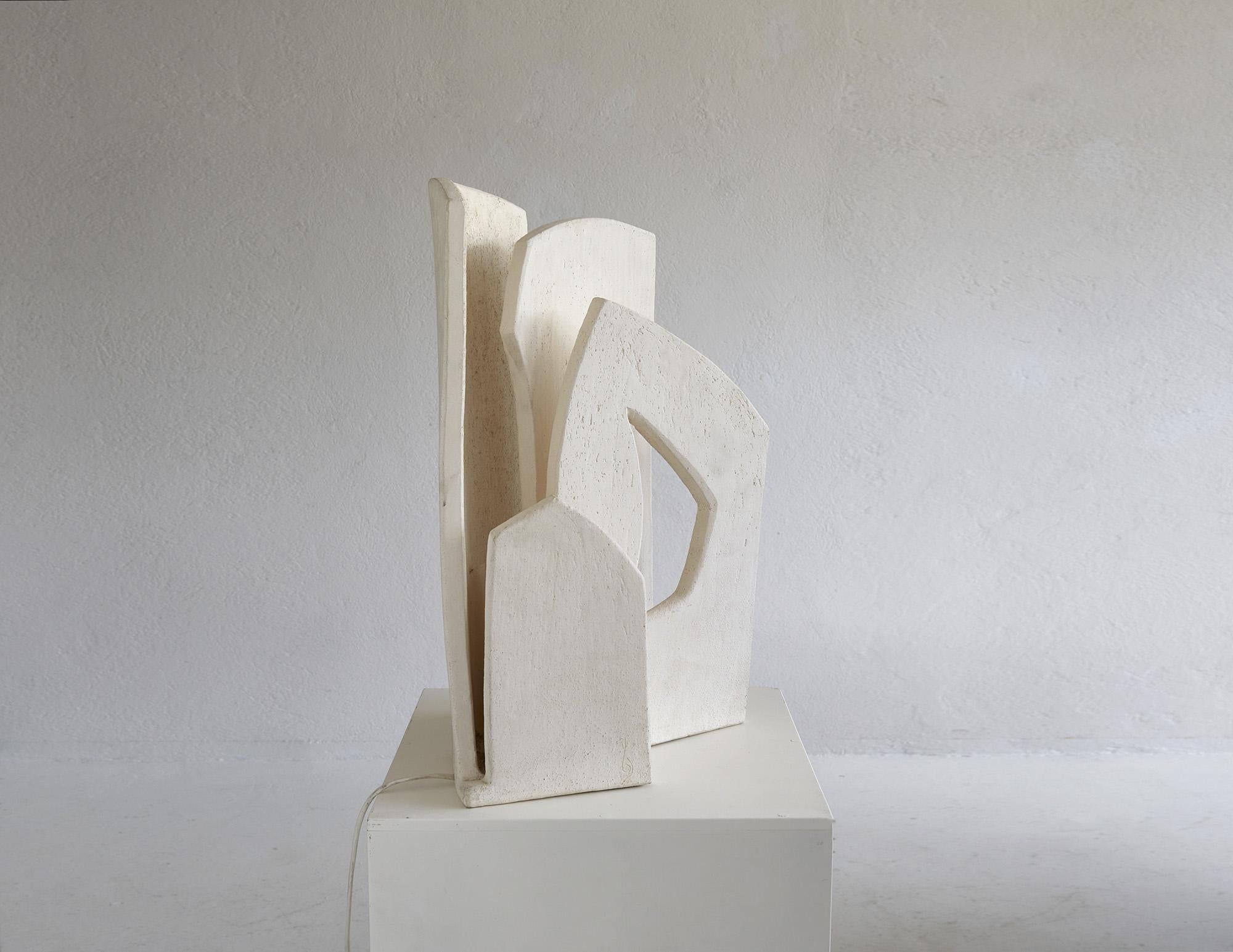 Brutalist ceramic lighting sculpture, France 1970-1980 For Sale 3