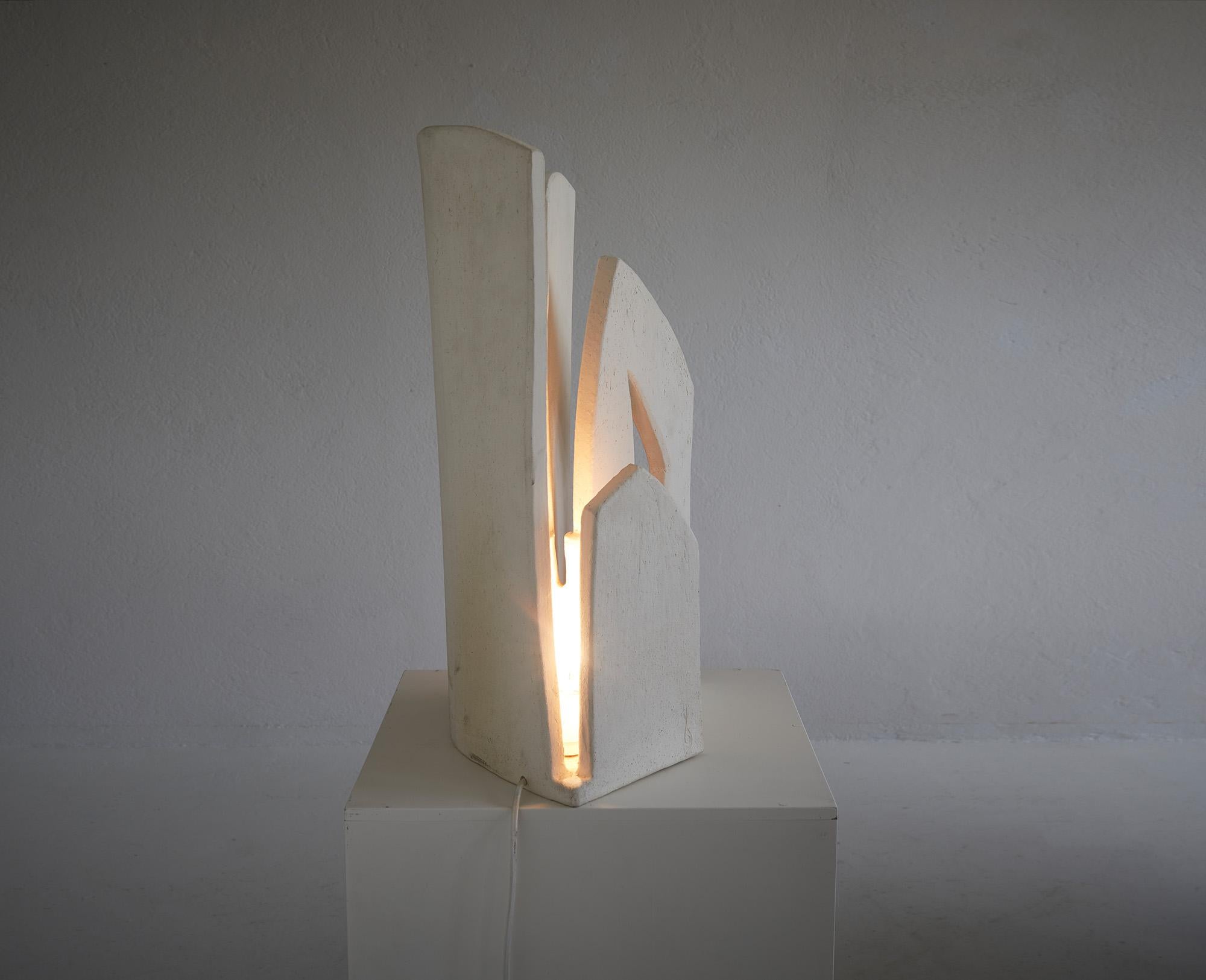 Brutalist ceramic lighting sculpture, France 1970-1980 For Sale 2