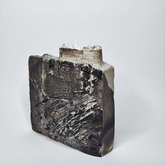 Brutalist ceramic sandstone vase sculpture - Free form - 70s - La Borne- France