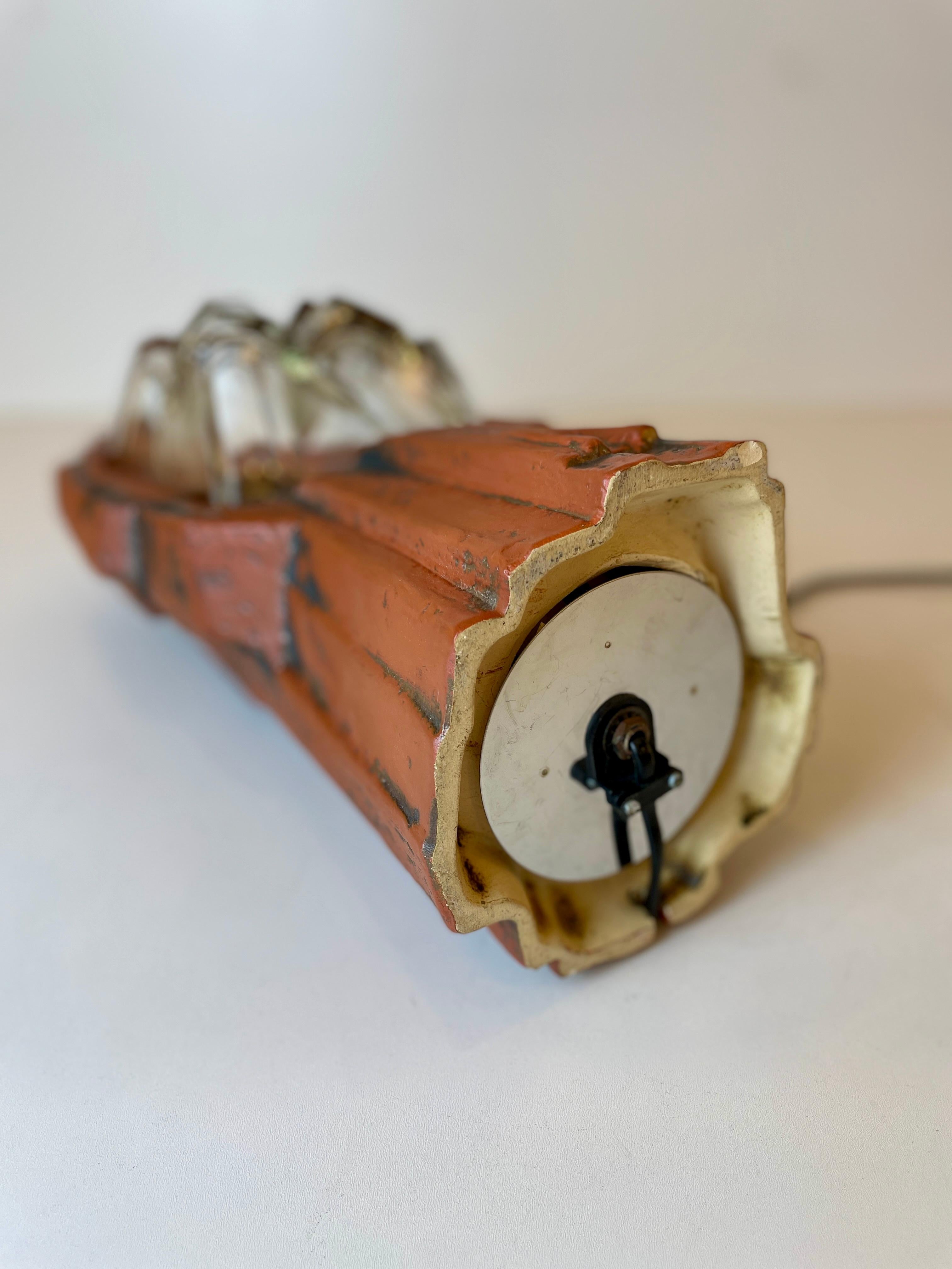 Brutalist Ceramic Table Lamp From The 60'S For Sale 7