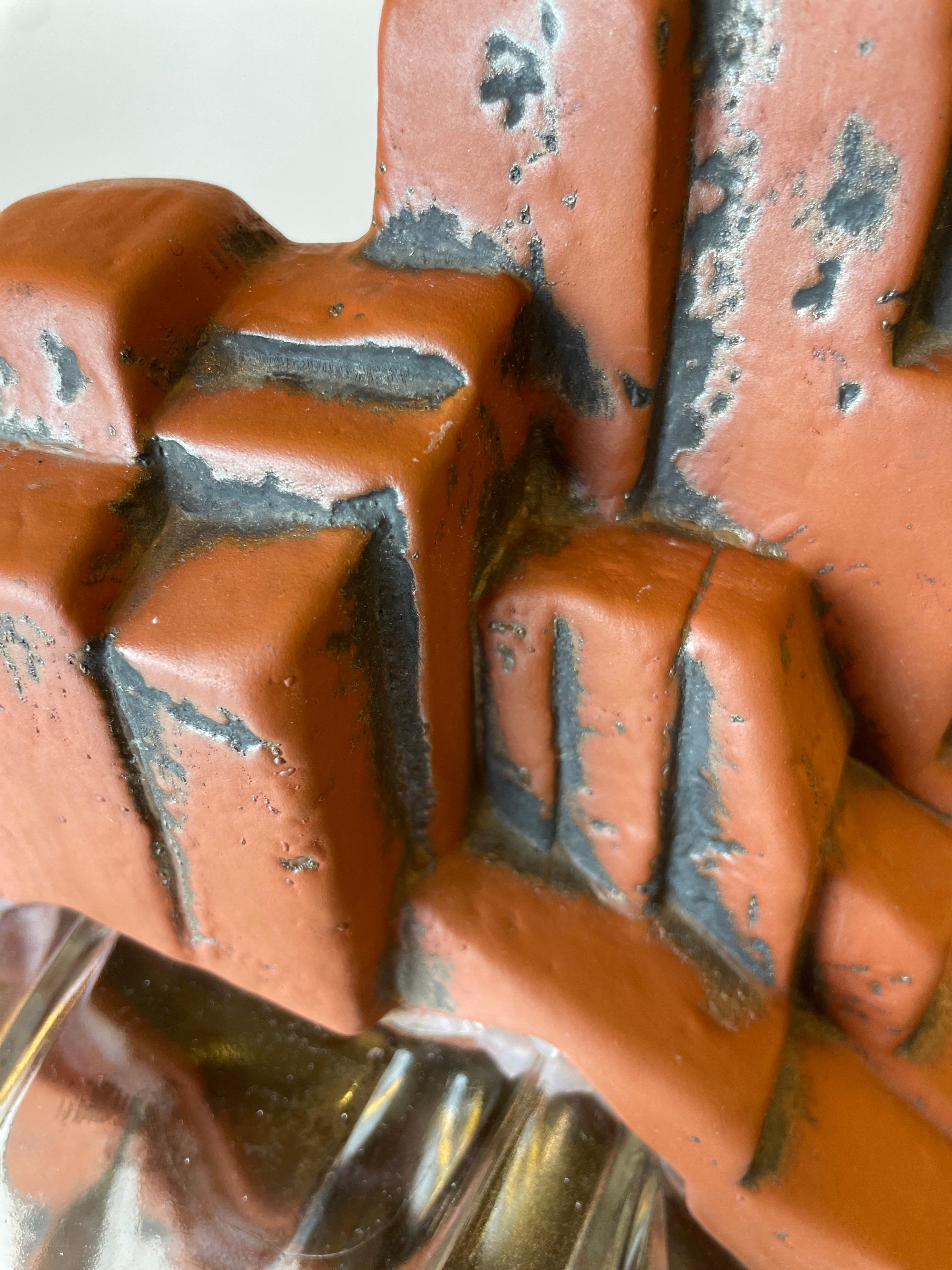 Brutalist Ceramic Table Lamp From The 60'S For Sale 8