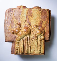 Brutalist Ceramic Vase by Bernard Rooke, England, 1970s, Signed