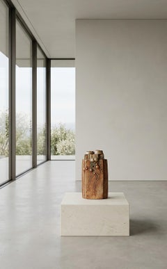 Jarrón de cerámica brutalista de Bernard Rooke, Inglaterra, años 70, Firmado