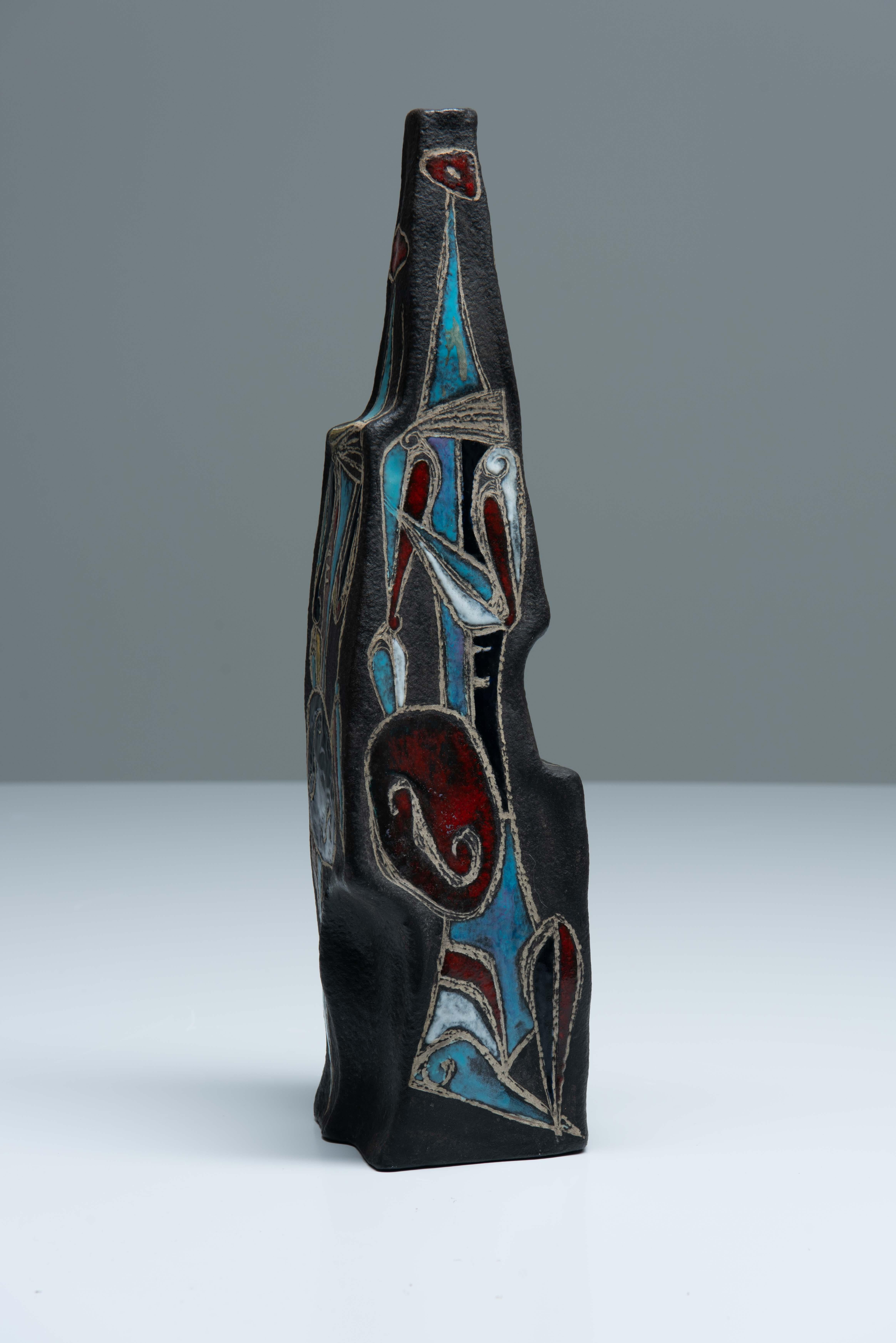 Brutalist Ceramic Vase - Marcello Fantoni 5