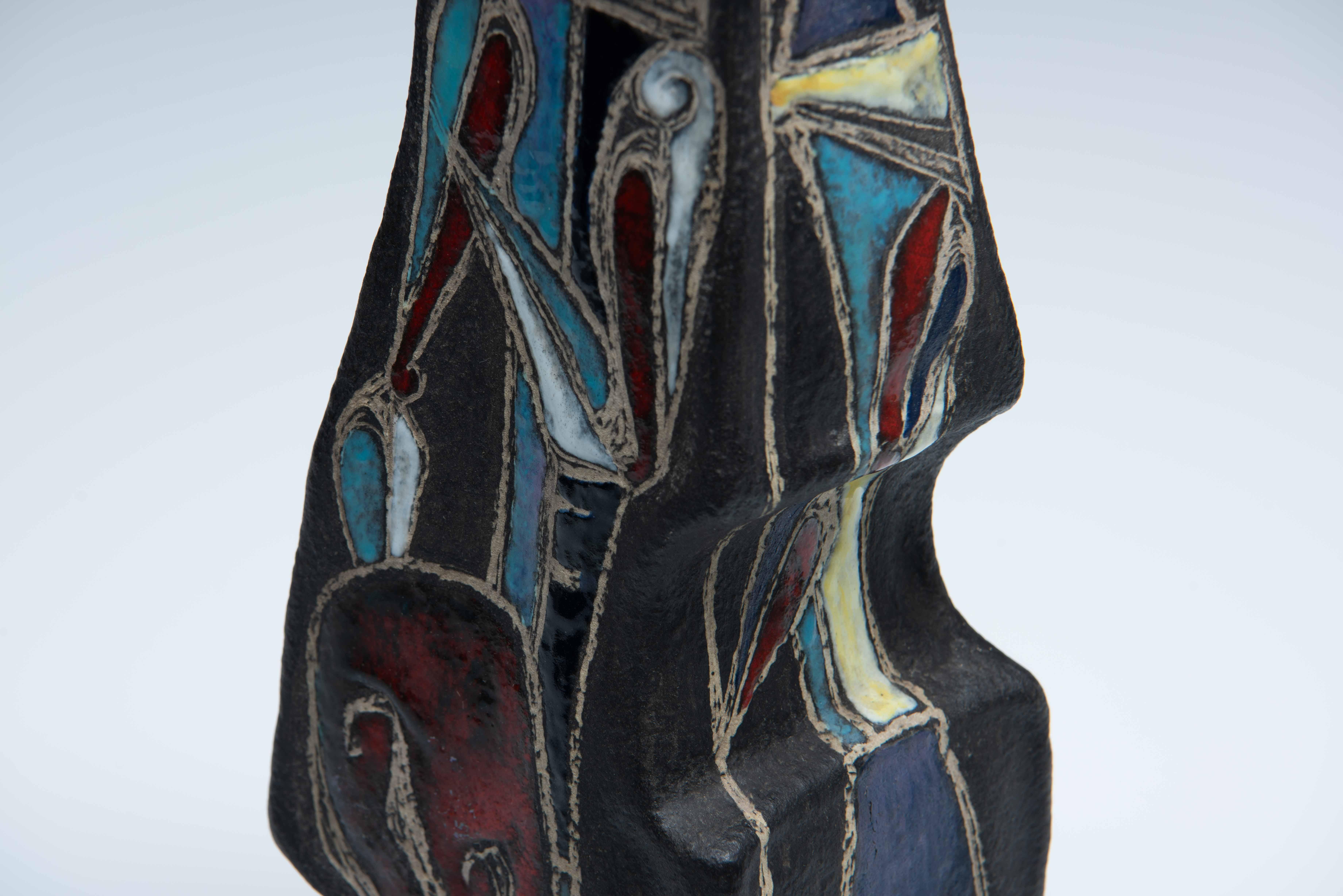 Glazed Brutalist Ceramic Vase - Marcello Fantoni