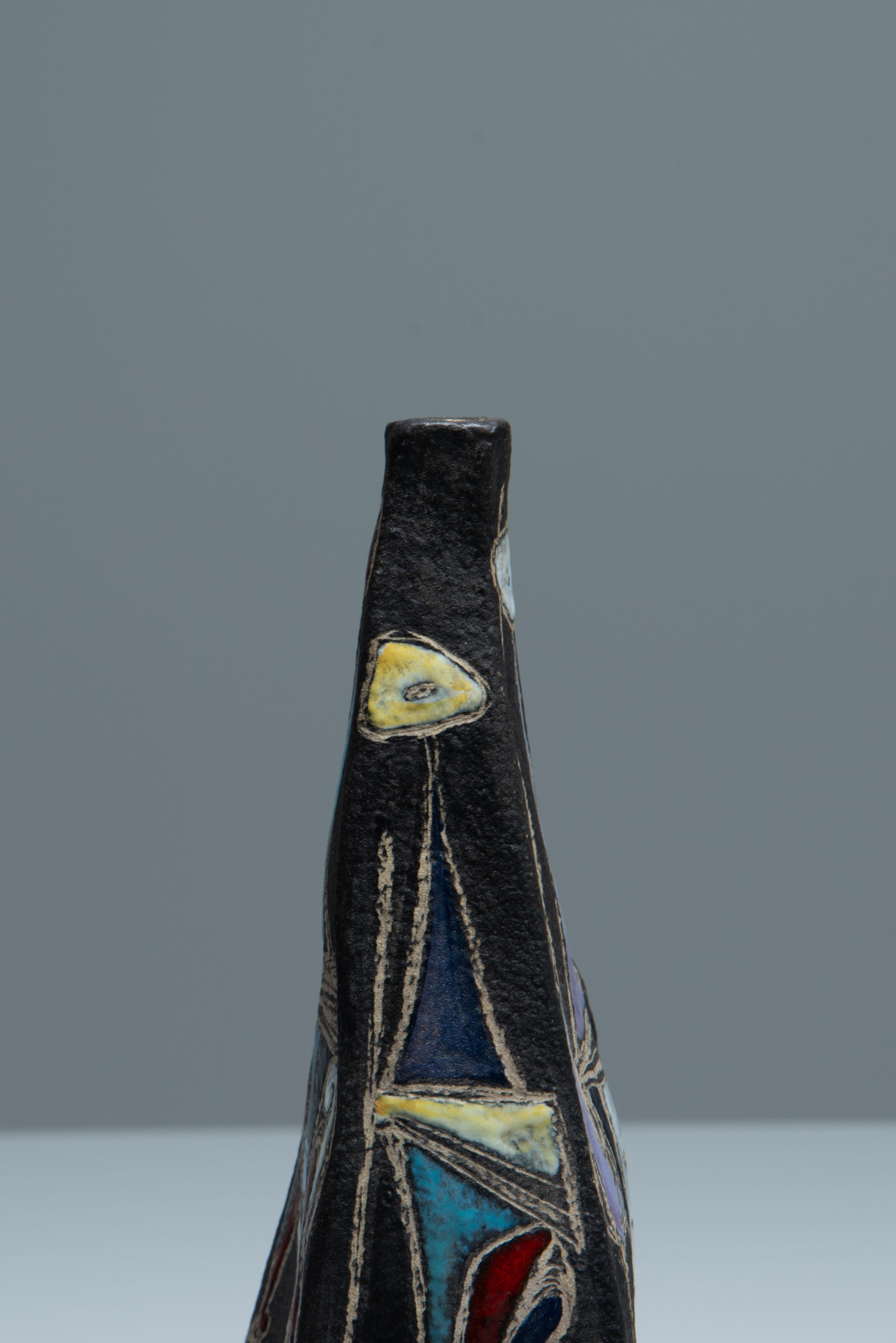 Brutalist Ceramic Vase - Marcello Fantoni 1