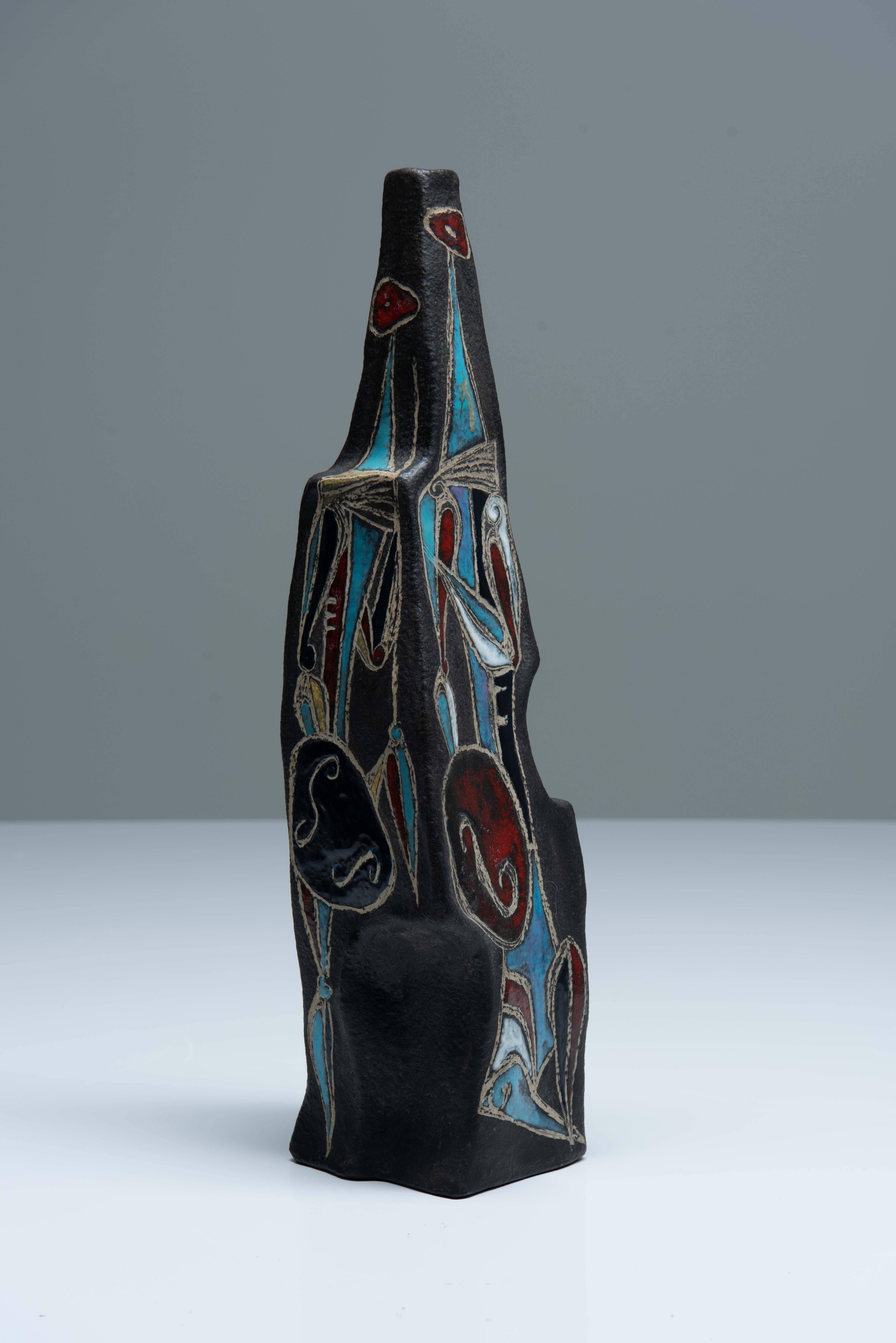 Brutalist Ceramic Vase - Marcello Fantoni 3