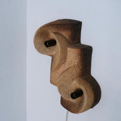Brutalist Ceramic Wall Sconce, Netherlands, 1960s