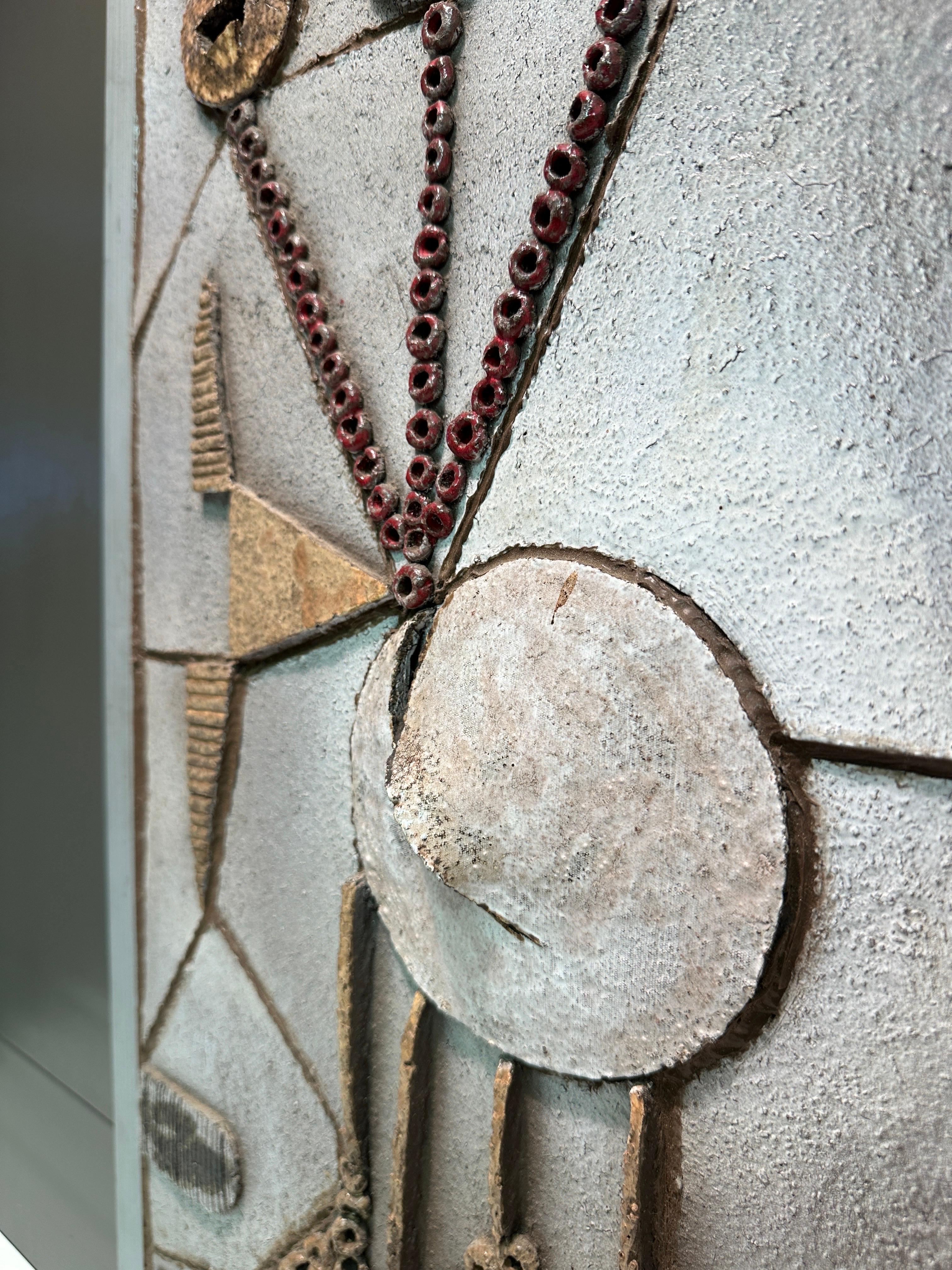 Scultura da parete in ceramica brutalista in vendita 2
