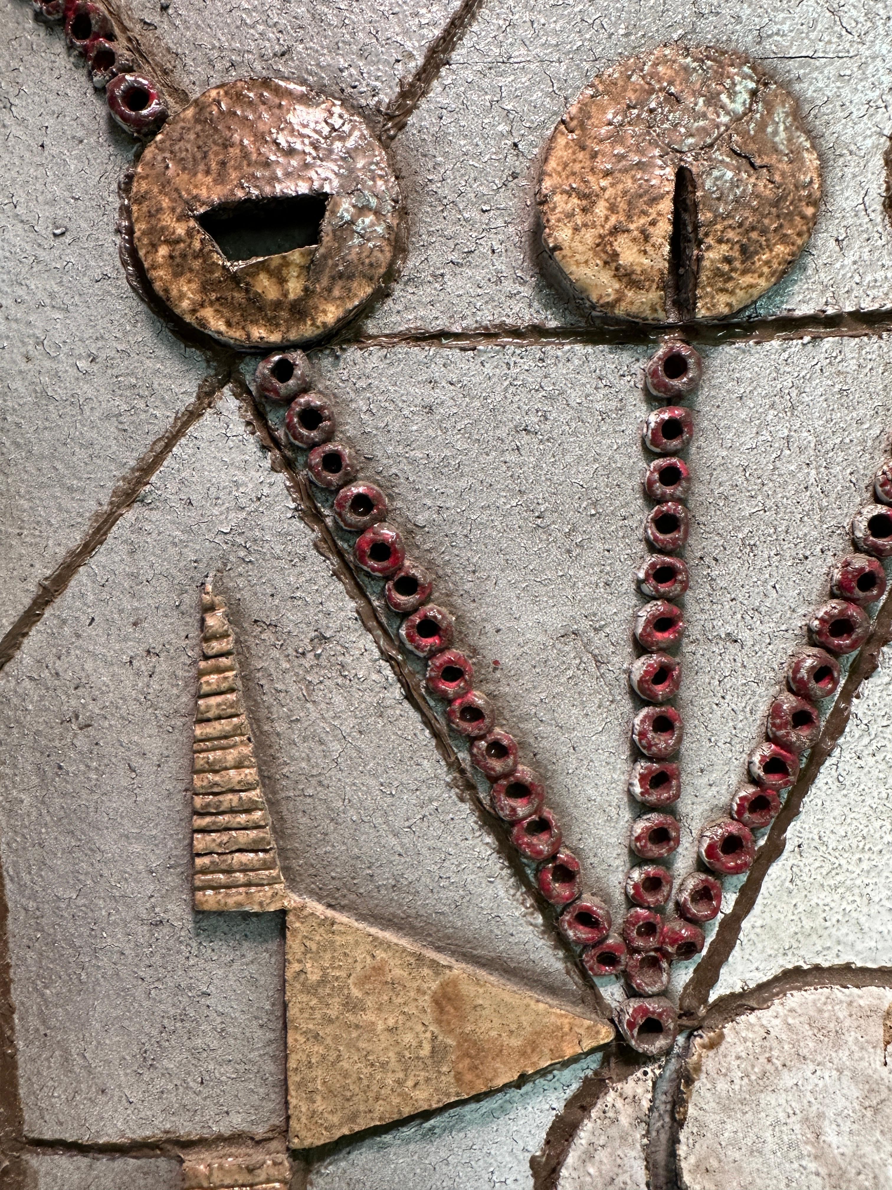 Scultura da parete in ceramica brutalista in vendita 4