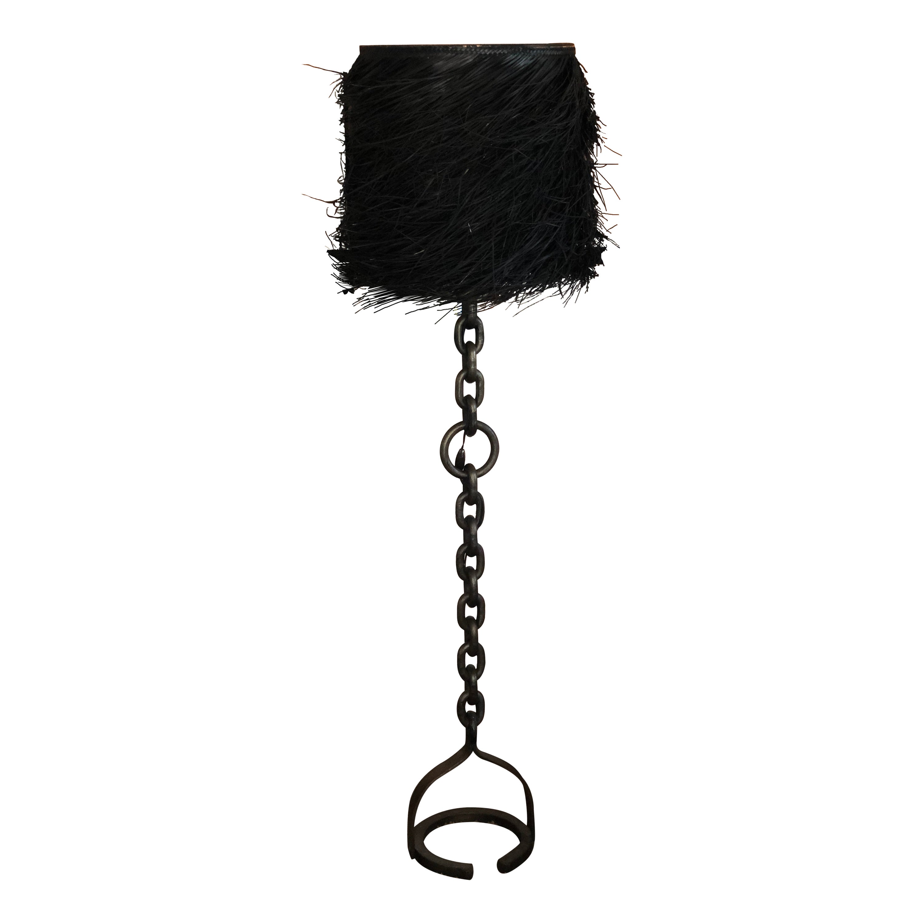 Brutalist Chain Floor Lamp, 1940 For Sale